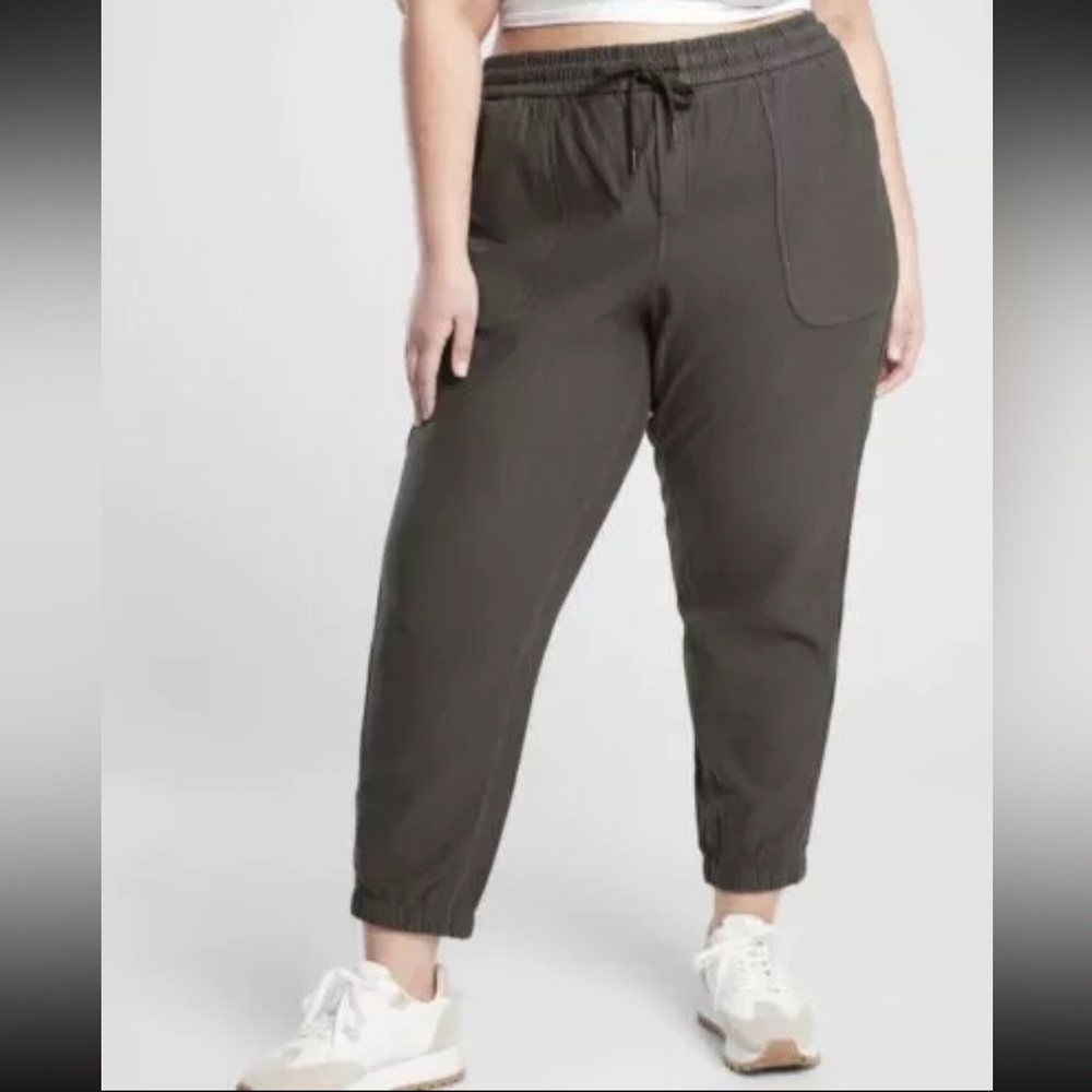 Athleta Farallon Jogger Cypress Green Organic Cotton Size 22